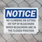 Signmission No Climbing Or Sitting On Top Of Bleachers, 14 in W x Rectangle, Plastic OS-2PACK-NS-P-1014-L-14454 - alternate 3